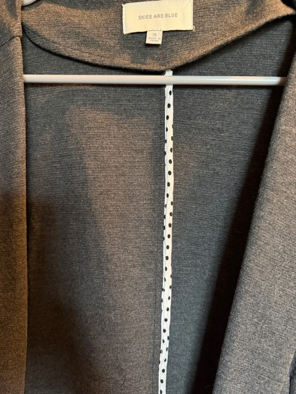 Skies Are Blue Charcoal Open-Front blazer - Picture 1 of 4